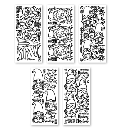 6.2320 - JeJe - Krazy Kreations, Gnomes 2 - Sticker Sets 5-pack - Detail 1
