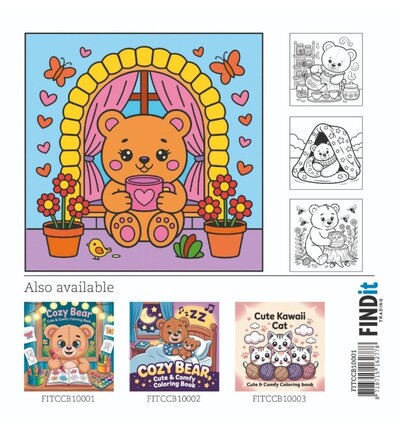 FITCCB10001 - Find-it - Livre de coloriage – Ours douillet 1 - Cozy coloring Books - Detail 1 FITCCB10001 - Find-it - Livre de coloriage – Ours douillet 1 - Cozy coloring Books - Detail 1
