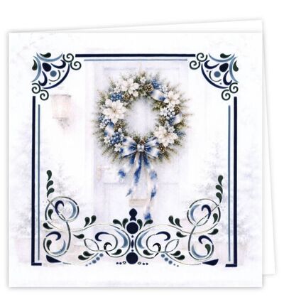 DODOPP051 - Find-it - Hobbydots Cards 51 - Blue Christmas Serenity - Fleurs - Detail 1