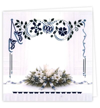 DODOPP051 - Find-it - Hobbydots Cards 51 - Blue Christmas Serenity - Fleurs - Detail 3