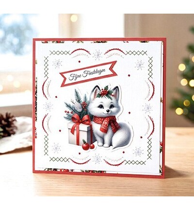 CD12527 - Find-it - Feuille 3D à découper – Christmas White Fox - Furry Christmas Friends - Detail 2 CD12527 - Find-it - Feuille 3D à découper – Christmas White Fox - Furry Christmas Friends - Detail 2