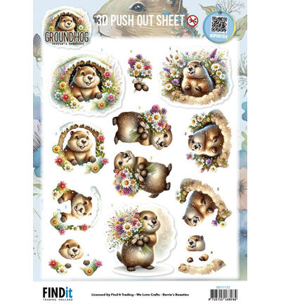 SB11172 - Find-it - Push-out – Spring Moments - Groundhog - Detail 1