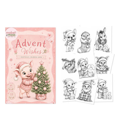 MMCB10002 - Find-it - Livre de coloriage – Advent Wishes A6 - Coloring Book - Detail 2