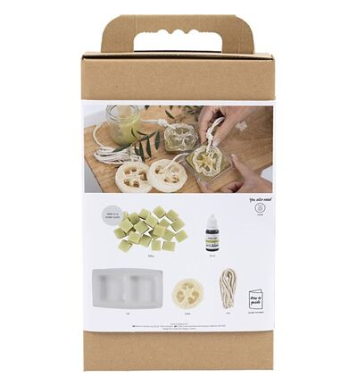 9772643 - Creativ Company - Hobbyset Zeep Maken, loofah, olijfgroen - Hobbyset  - Detail 1