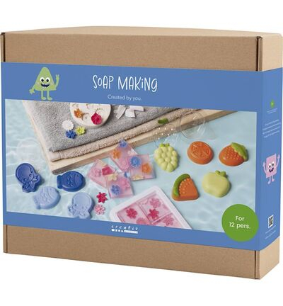 977803 - Creativ Company - Groepsset Zeep Maken, blauw, groen, oranje, roze - Zeep Groepsset  - Detail 2
