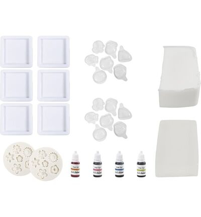 977803 - Creativ Company - Groepsset Zeep Maken, blauw, groen, oranje, roze - Zeep Groepsset  - Detail 3