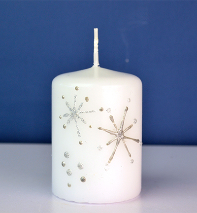 800179101 - ViVa Decor - Argent / Argent paill. - Candle Wachs-Pen Sets - Detail 3