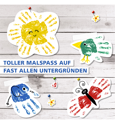 800301700 - ViVa Decor - Basic (Jaune / Rouge / Bleu / vert) - Peinture doigts enfants - Detail 2