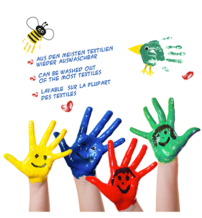 800301700 - ViVa Decor - Basic (Jaune / Rouge / Bleu / vert) - Peinture doigts enfants - Detail 5