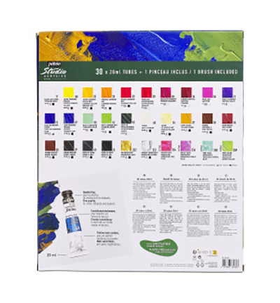 833-436 - Pebeo - Studio Acrylic 30 tubes Assorti - Studio Acrylic - Detail 2