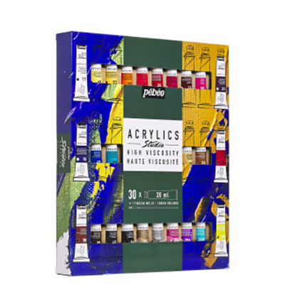 833-436 - Pebeo - Studio Acrylic 30 tubes Assorti - Studio Acrylic - Detail 3