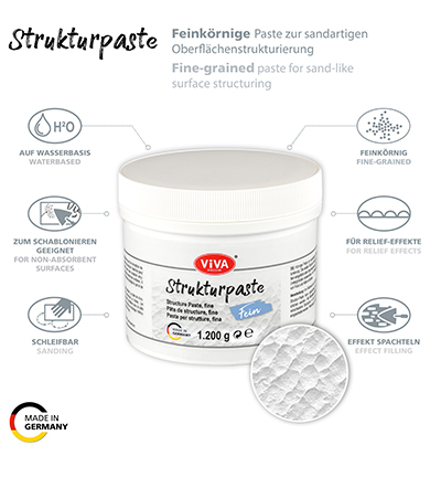 1175100138 - ViVa Decor - Strukturpaste Fein, White - Blanc - Detail 1