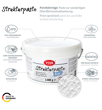 1175100151 - ViVa Decor - Strukturpaste Fein, White - Blanc - Detail 1
