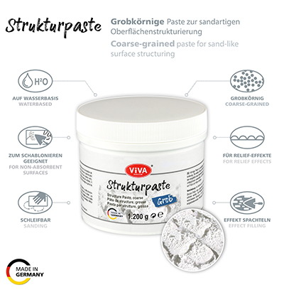 1175102138 - ViVa Decor - Strukturpaste Grob, White - Blanc - Detail 1