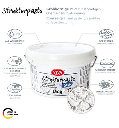 1175102151 - ViVa Decor - Strukturpaste Grob, White - Blanc - Detail 8