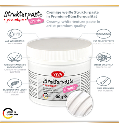 1178100138 - ViVa Decor - Strukturpaste PREMIUM -  Cremig, White - Blanc - Detail 1