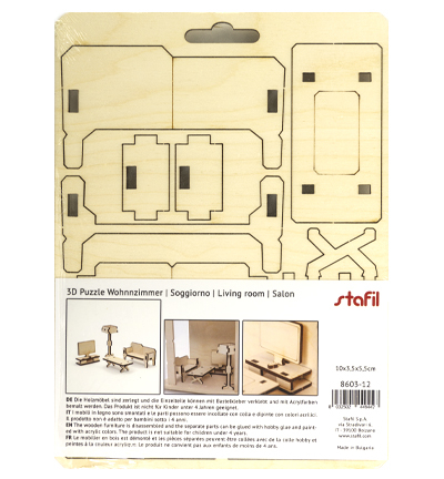 8603-12 - Stafil - Puzzle en bois 3D Salon - Miniatures - Detail 1