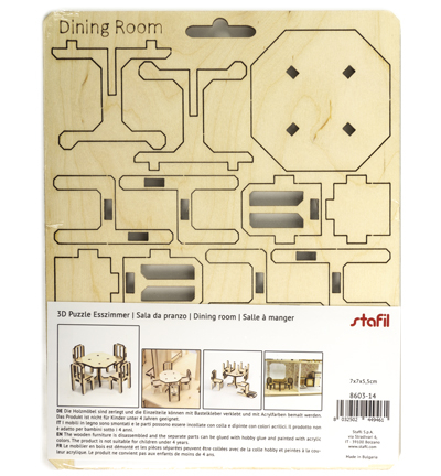 8603-14 - Stafil - Puzzle en bois 3D Salle à manger - Miniatures - Detail 1