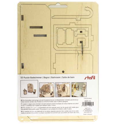 8603-16 - Stafil - Puzzle en bois 3D Salle de bain - Miniatures - Detail 1