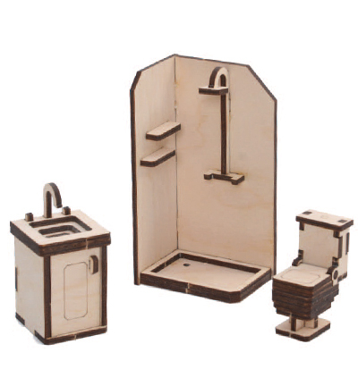 8603-16 - Stafil - Puzzle en bois 3D Salle de bain - Miniatures - Detail 2