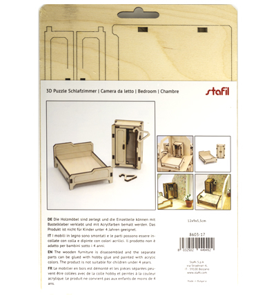 8603-17 - Stafil - Puzzle en bois 3D Chambre - Miniatures - Detail 1