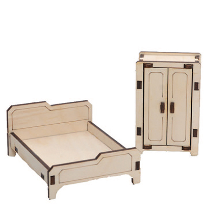 8603-17 - Stafil - Puzzle en bois 3D Chambre - Miniatures - Detail 2