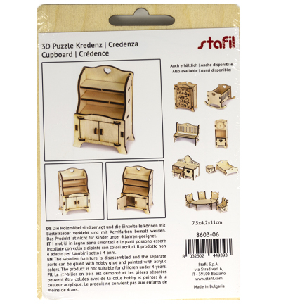 8603-06 - Stafil - 3D wooden puzzle  vaisselier - Miniatures - Detail 1