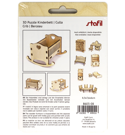 8603-08 - Stafil - 3D wooden puzzle berceau - Miniatures - Detail 1