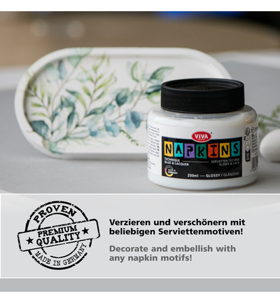 1121001124 - ViVa Decor - Servietten-Technik Kleber & Lack, Seidenmatt - Colle serviettes - Detail 1