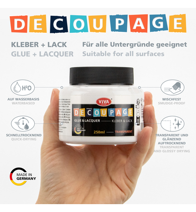 1121030124 - ViVa Decor - Decoupage Kleber & Lack, Transparent - Vernis et colle - Detail 2