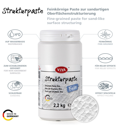 1175100165 - ViVa Decor - Strukturpaste fein, White - Blanc - Detail 1