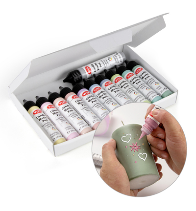 800314000 - ViVa Decor - Candle Wachs Pen Set Pretty Pastels - Candle Wachs-Pen Sets - Detail 6