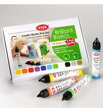 800314100 - ViVa Decor - Candle Wachs Pen Set Brilliant Basics - Candle Wachs-Pen Sets - Detail 1