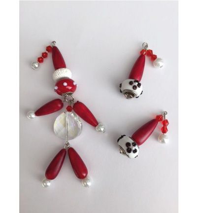 12378-7801 - Hobby Crafting Fun - Kerstman + 2 Kerstmutsen - Santa - Detail 1