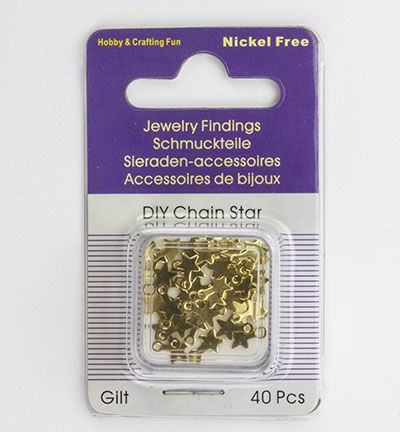 12016-1606 - Hobby Crafting Fun - Chain, Star, Gold - Chain - Detail 1