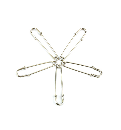 12460-6001 - Hobby Crafting Fun - Brooch Pin, 55mm, Platinum - Broche - Detail 1