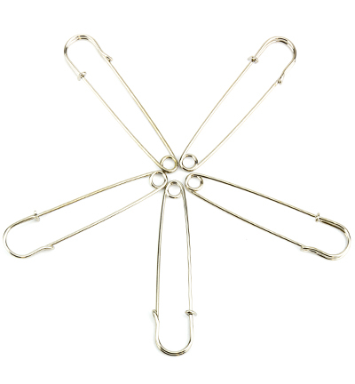 12460-6003 - Hobby Crafting Fun - Brooch Pin, 75mm, Platinum - Broche - Detail 1