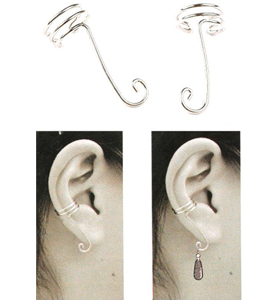 12247-4703 - Hobby Crafting Fun - Earcuffs, Platinum - Earcuffs - Detail 1