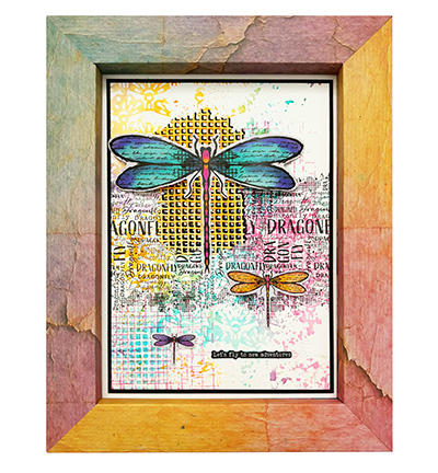 HE-DD-MASK382 - Hazel Eaton - Floral pattern Dragonfly Dreams nr. 382 - Papillons, insectes - Detail 5