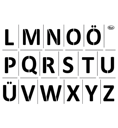 900290300 - ViVa Decor - Alphabet 2 pieces Nom Frontiere - Pochoirs - Detail 4
