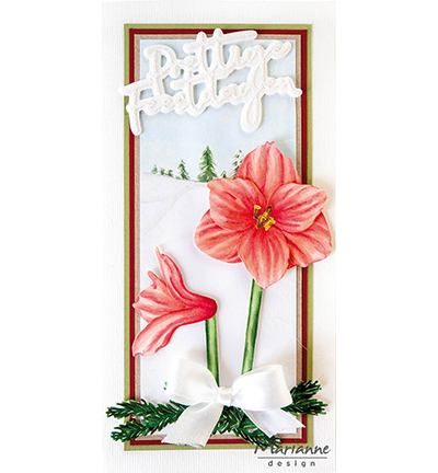 LR0834 - Marianne Design - Tiny's Amaryllis - Fleurs - Detail 4