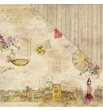 PP102 001 - FabScraps - Will Travel For Food Paper Pad - Paper Pad - Detail 1