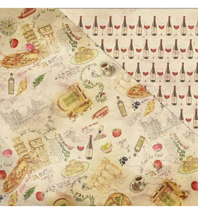 PP102 001 - FabScraps - Will Travel For Food Paper Pad - Paper Pad - Detail 2