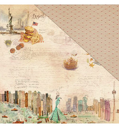 PP102 001 - FabScraps - Will Travel For Food Paper Pad - Paper Pad - Detail 5
