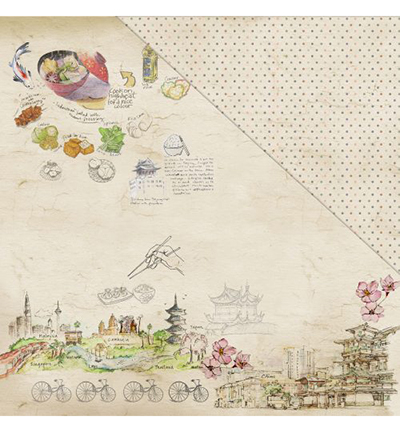 PP102 002 - FabScraps - Will Travel For Food Paper Pad - Paper Pad - Detail 7