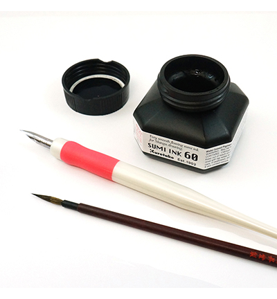 CNCE103-6 - Kuretake / ZIG - Sumi Ink 60ml - Encre noir - Detail 2 CNCE103-6 - Kuretake / ZIG - Sumi Ink 60ml - Encre noir - Detail 2