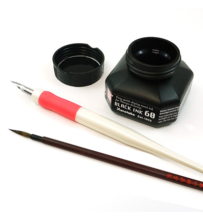 CNCE104-6 - Kuretake / ZIG - Black Ink 60ml - Encre noir - Detail 1 CNCE104-6 - Kuretake / ZIG - Black Ink 60ml - Encre noir - Detail 1