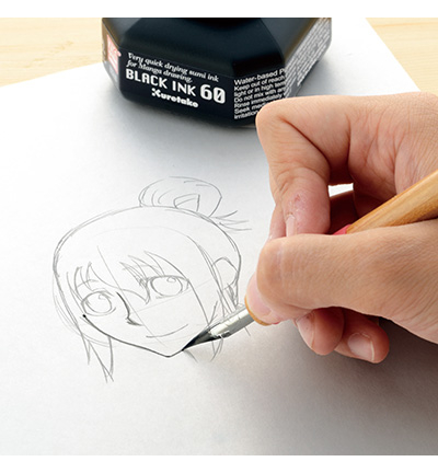 CNCE104-6 - Kuretake / ZIG - Black Ink 60ml - Encre noir - Detail 3 CNCE104-6 - Kuretake / ZIG - Black Ink 60ml - Encre noir - Detail 3