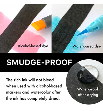 CNCE106-6 - Kuretake / ZIG - Special Black Ink 60ml - Encre noir - Detail 3