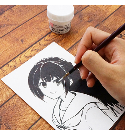 CNCE201-3EU - Kuretake / ZIG - White Ink 30g - Encre blanche - Detail 5 CNCE201-3EU - Kuretake / ZIG - White Ink 30g - Encre blanche - Detail 5